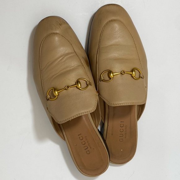 Gucci Women’s Pre-Owned Princetown Loafer Mule Leather Cream Size 39 - Picture 9 of 12